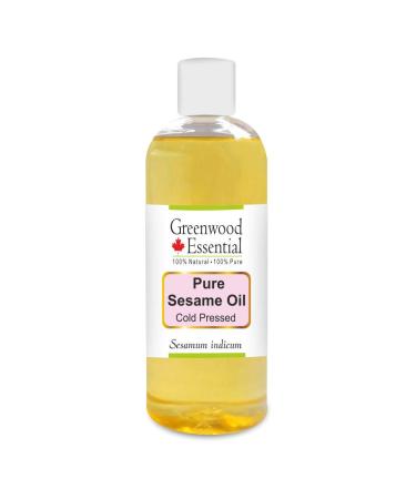 Greenwood Essential Pure Sesame Oil (Sesamum indicum) Pure Therapeutic Grade Cold Pressed 200ml (6.76 oz)