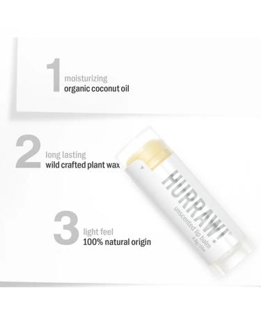 Hurraw! Unscented Lip Balm 2 Pack: Organic Certified Vegan Cruelty and Gluten Free. Non-GMO 100% Natural Ingredients. Bee Shea Soy and Palm Free. Made in USA Unscented 0.17 Ounce (Pack of 2) - Buy Online on GoSupps.com