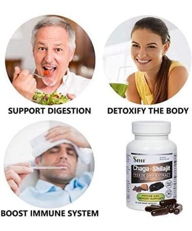 Sayan Mushroom Power Immune Boost Bundle - Chaga with Shilajit & 7 Mushroom Extract Capsules - Mushroom Supplement for Immune Support Energy and Antioxidant Defense (90 Capsules Each) - Buy Online on GoSupps.com