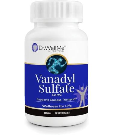 Dr. WellMe Vanadyl Sulfate 10mg 200 Tablets Glucose & Metabolism Health Non-GMO Gluten-Free Supplement for Men & Women - 2 Pack 100 Count (Pack of 2) - Buy Online on GoSupps.com