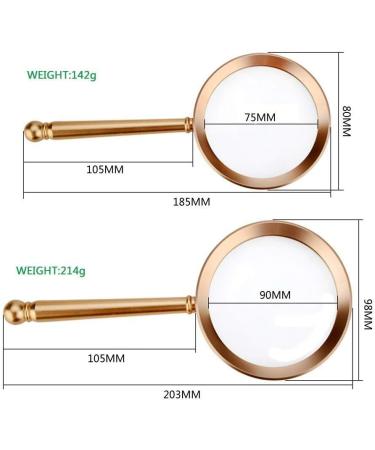 Aluminum Alloy Magnifying Glass 20 Times Old Reading high-Definition high-Power 100 Student Children's Hand-held Light Metal Frame Durable Durable Mirror (Color : B) Made in China - Buy Online on GoSupps.com