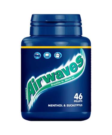 Wrigley's Airwaves Menthol & Eucalyptus 6x46 Pellets 64g The original strong taste experience with the refreshing airwaves menthol kick