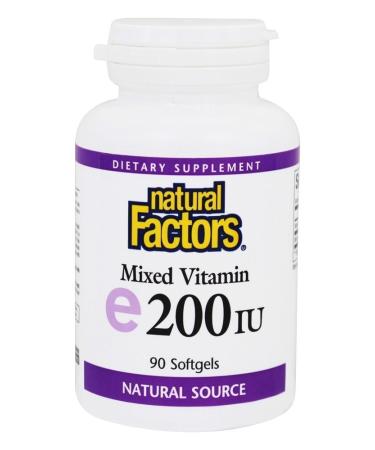 Natural Factors Mixed Vitamin E 200 IU 90 Softgels