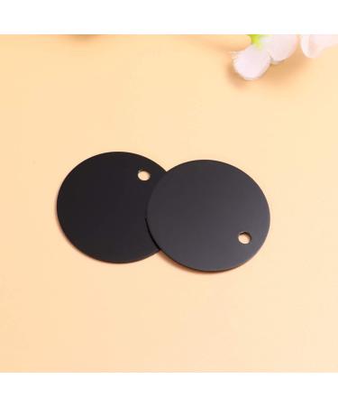 Milists 25-Piece Aluminum Alloy Blank Tags for Pets - Round DIY Day Traction Rope Accessories - 5cm/1.4 Inch Black - Buy Online on GoSupps.com