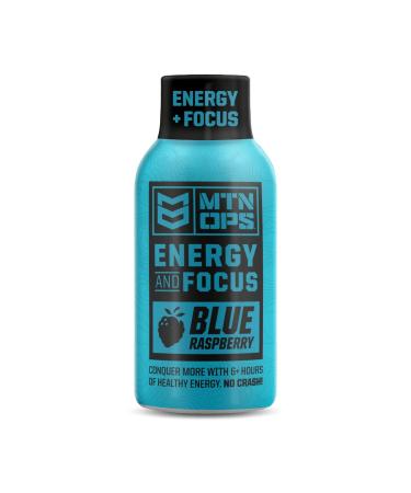 MTN OPS Blaze Energy Shots, Blue Raspberry 12-Shot Pack