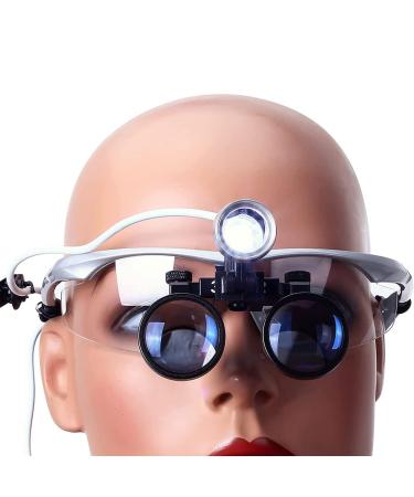 Head Mount Magnifying Glasses 3.5X Rechargeable Magnifier Hands Free Magnifying Glass With 3W LED Light Rechargeable Magnifier Perfect For Working Close Up Jewellery Loupe Watch And Electronic Repair