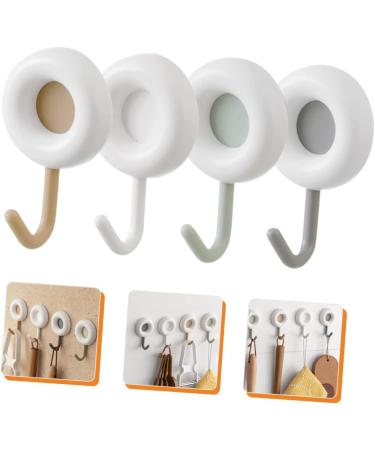 Alipis 8 Pcs No Punching Hook Heavy Duty Hook Towel Hanger Hooks Punch Hook Wall Hanging Coat Hook 7X4.4CMx2pcs Assorted Colorx2pcs - Buy Online on GoSupps.com