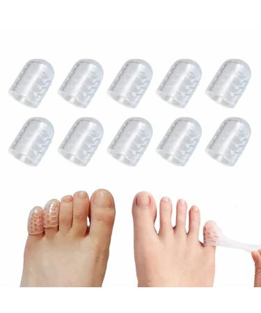 Silicone Anti-Friction Toe Protector 2023 New Transparent Silicone Breathable Toe Covers Cushioning Toe Sleeves to Provide Relief from Missing/Ingrown Toenails Corns Calluses (10 PCS)