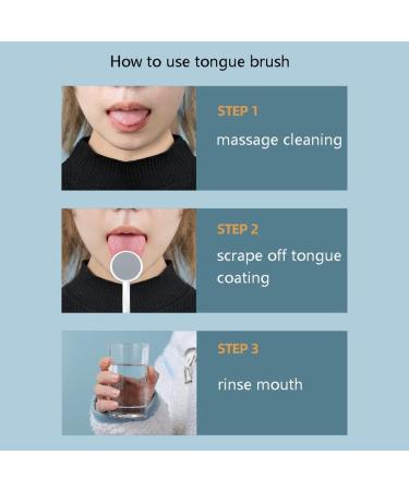 Meokro Tongue Cleaner Brush - Oral Care Tool with Soft Bristles for Fresh Breath | White - Buy Online on GoSupps.com