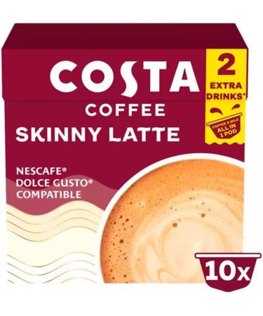 COSTA COFFEE SKINNY LATTE PODS 4 PACKS (SKINNY LATTE 10 CAPSULES) - Buy Online on GoSupps.com