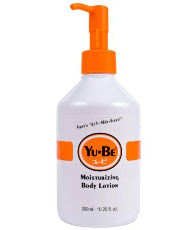 Yu-Be Hand and Body Lotion Deeply Hydrating Moisturizer Pump Bottle for Extra-Dry Skin - Daily Moisturizing and Healing Skin Cream for Day & Night | Good For Cracked Heels I Non-Greasy - 10.25 Fl Oz Single