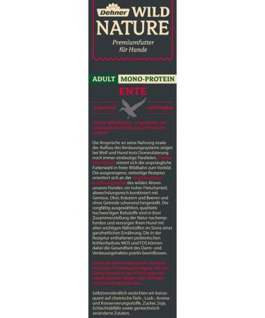 Dehner Wild Nature Grain-Free Dog Food - 12 kg Mono Protein Duck/Fish for Adult Dogs - Buy Online on GoSupps.com