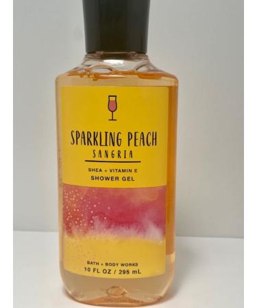 Bath and Body Works Sparkling Peach Sangria Shower Gel Wash 10 Ounce Full Size