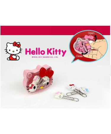  5-in-1 Hello Kitty Cute 5pcs Paper Clip Set w/Cute Pink Hello Kitty Face Carrying Case - Buy Online on GoSupps.com