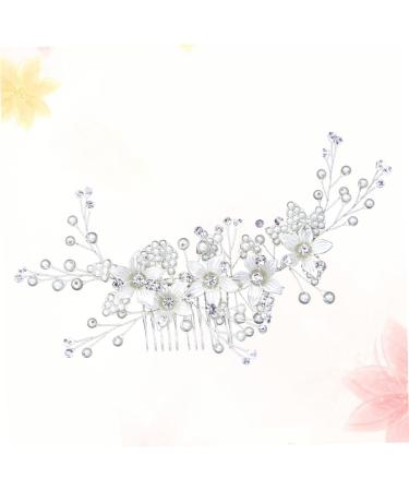 Didiseaon Pearl Hair Barrettes Pearl Flower Hair Comb Bride Insert Comb Bridal Hair Clip Bridal Headdress Wedding Headpiece Prom Headpiece Accessories Bridesmaid - Buy Online on GoSupps.com