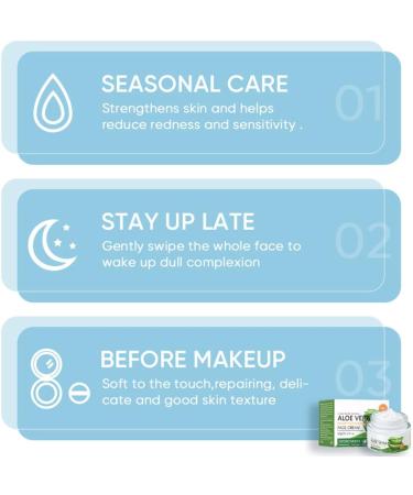 98% Aloe Vera Face Cream Moisturiser Face Women Aloe Vera Hydrating Face Moisturiser For All Skin Types Face Cream for Women for Moisturising Anti-Wrinkle and Nourishing Face - Buy Online on GoSupps.com