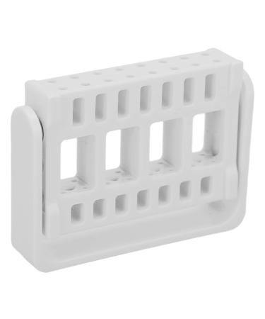 Nail drill display organizer professional nail drill holder Suitable size durable save space for nail studio home use for grinding tools (white)