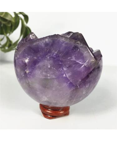 Amethyst Rough Stone Sphere Natural Amethyst Quartz Crystal Cluster Stone Specimen Home Crafts Decoration Gift Geode Ball JIZTGEDM - Buy Online on GoSupps.com
