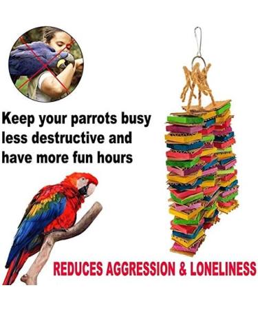 Shop PIARKTOY PAPPARES Tools - Natural Wooden Bird Toys for African Gray Parrots & Large Birds - Quality Cardboard Play Stuff - Buy Online on GoSupps.com