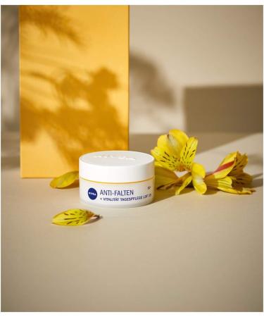NIVEA Anti-Wrinkle + Vitality Day Cream SPF 15 55+ (50 ml) Face Cream with Argan Oil and Calcium Day Cream Visibly Reduces Lines and Wrinkles - Buy Online on GoSupps.com
