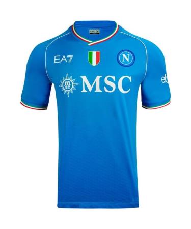 SSC NAPOLI Men's Home Match T-Shirt L Naples Blue
