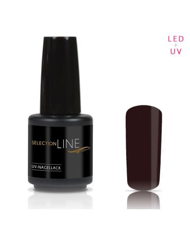 N&BF Uni UV + LED nail polish Dark Brown Braun |15ml of monochrome nailing lacquer |Professional hybrid gel thin viscos |Profi Gellack Unifarben |Colored color colored high -gloss |Kratzfest & Splinterfest