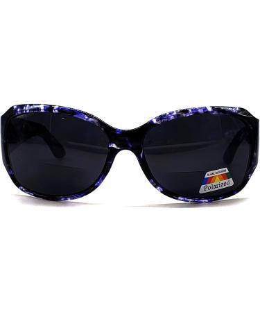 Shop Polarized Bifocal Sunglasses for Women - UV Protection & Reading Glasses (1.50 - 3.00) - Stylish Purple 2.5x - Buy Online on GoSupps.com