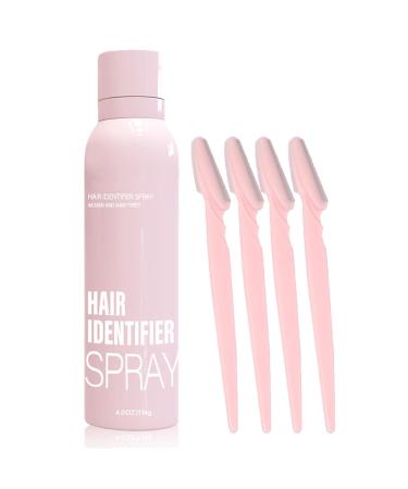 BOPBISGA Hair Identifier Spray for Face Shaving Hair Identifier Spray and Dermaplaner Set Hair Identifier Spray for Face Dermaplaning Skin Body Suitable for All Skin and Hair Types (1SET)
