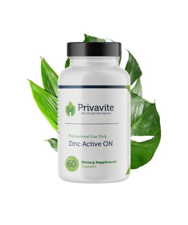 Zinc Active ON 60 Capsules | Zinc Supplement 54mg | Bisglycinate Chelate | High Absorption - Privavite