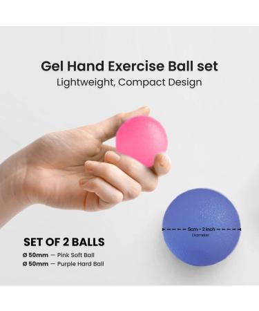 Resultorship Stress Balls - 2-Pack Gel Anti-Stress Balls for Adults & Children | Therapeutic Hand Exercise & Arthritis Relief - Buy Online on GoSupps.com