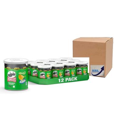 Pringles Sour cream & onion Pop & Go Crisps 12 x 40g - Buy Online on GoSupps.com