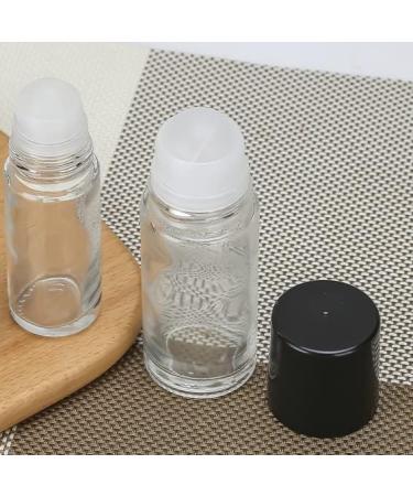 2Pcs 50ml/1.7oz Clear Glass Deodorant Roller Bottle with Plastic Roller Ball & Black Lid Deodorant Bottles Essential Oil Roller Bottles Empty Deodorant Container for Essential Oils Deodorant - Buy Online on GoSupps.com