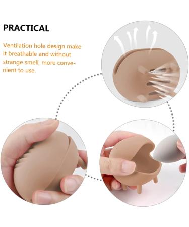 Ipetboom Powder Puff Storage Box Travel Powder Container Beauty Sponge Makeup Sponge Mixer Stand Sponge Silicone Makeup Sponge Makeup Powder Puff Silica Gel Supplies Egg - Buy Online on GoSupps.com