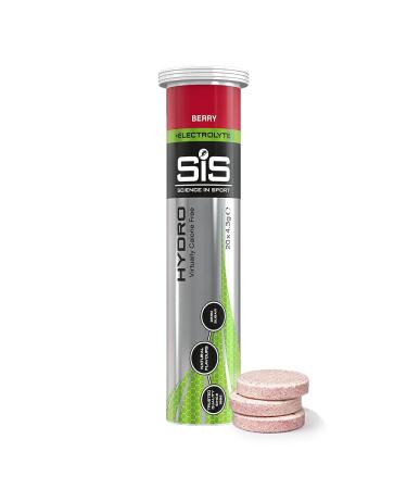 Science in Sport SIS Electrolyte Tablets Carbonated Electrolyte Drink Tablets On-The-Go Low Sugar Electrolytes Hydrating Effervescent Tablets for Running Cycling Berry - 20 Tablets - 1 Pack Berry 20 Count (Pack of 1)