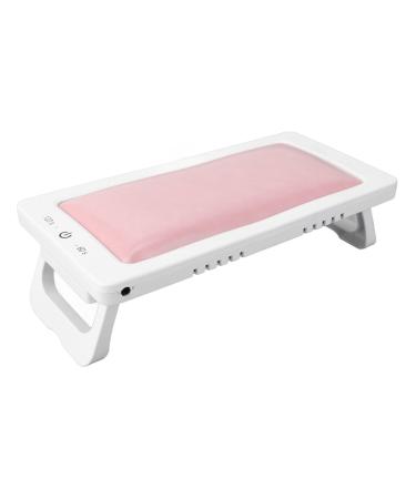 Foldable Nail Gel Dryer 27 Light Chips Quick Drying Hand Pillow 2 Stroke Nail Polish Curing Lamp for Home DIY (Pink)