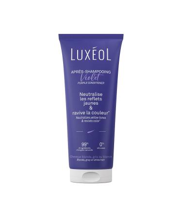 LUXEOL - Apr s-Shampooing Violet - Neutralise Les Reflets Jaunes & Corrige Les Reflets Cuivr s* - Ravive la Couleur* - Contient Un Pigment Violet Correcteur - Fabriqu en France - 200 ml