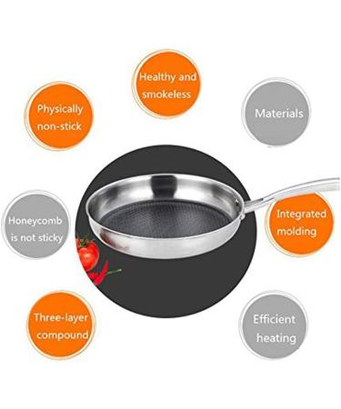 DameCo Induction Pot Saucepan Frying pan Non-Stick Pan Stainless Steel Frying Pan Omelette Pan Breakfast Pot Nonstick Metal Utensil Saucepan Frying Pan (Size : 30CM) () Interesting - Buy Online on GoSupps.com