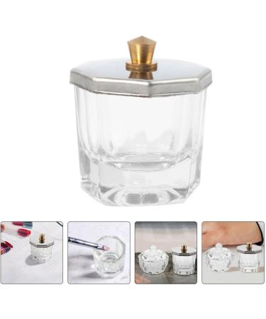 PATKAW Mini Dappen Dish for Nail Acrylic Powder Nail Dappen Dish Glass Nail Dish Cup Nail Liquid Holder Manicure Nail Cup with Metal Lid - Buy Online on GoSupps.com