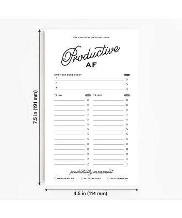 Bliss Collections To Do List Notepad - Productive AF Magnetic Weekly & Daily Planner for Organizing Grocery Lists Appointments & Reminders | 4.5x7.5 (50 Sheets) - International Shipping Available - Buy Online on GoSupps.com