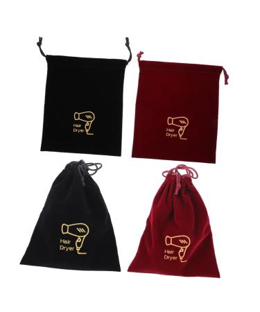 VINTORKY 4pcs Storage Bag Drawstring Hair Dryer Bag Blow Dryer Travel Bag Hair Tools Travel Bag Fabric