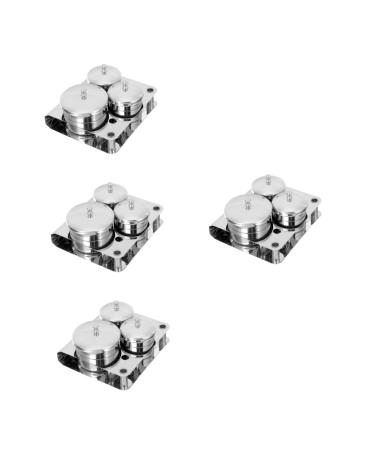 Beavorty 4 sentences of female manica mug nail accessories Nailing tool mini-dapping dish Nail studio stainless steel mug cleaning cup made of stainless steel manicure powder bowl skin care nail powder 13x11cmx4pcs silverx4stk