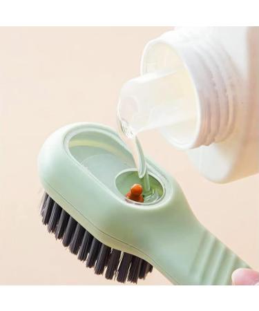 2 in 1 Multifunction Cleaning Brush New Injectable Multifunction Cleaning Brush Cleaning Brush with Soap Dispenser Shoe Washing Tool (Blue set) - Buy Online on GoSupps.com