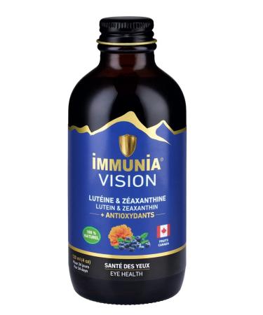 Immunia VISION. Antioxidant supplement for eye health. Made with blue fruit, lutein & zeaxanthin. Delicious taste. Adult 18+ (24 days/bottle)