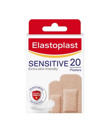 Elastoplast Sensitive Hypoallergenic Plasters Light (20 Pieces) Plasters for Painless Removal Soft and Breathable Fabric Plasters Strong Adhesive Light Skin Tone Sensitive Plasters
