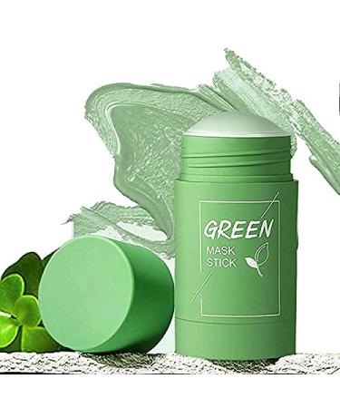 Green Stick Mask, Green Tea Purifying Clay Stick Mask, Moisturizes Oil Control, Deep Cleansing Smearing Clay Mask, Deep Clean Pore, Moisturizing Nourishing Skin Suitable for All Skin Types