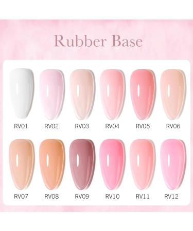 VENALISA 3 in 1 Rubber Base Gel Nail Polish Set - 12 Colors of Nude Pink & Sheer Strengthener Kit for Long-lasting Nails - International Shipping Available - Buy Online on GoSupps.com