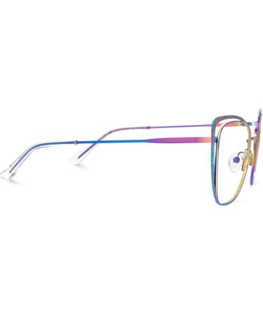 Zeelool Non-Prescription Cat Eye Eyeglasses for Women | Stylish Metal Frame & Blue Light Blocking | Glitter Detail - JGM182863 - Buy Online on GoSupps.com