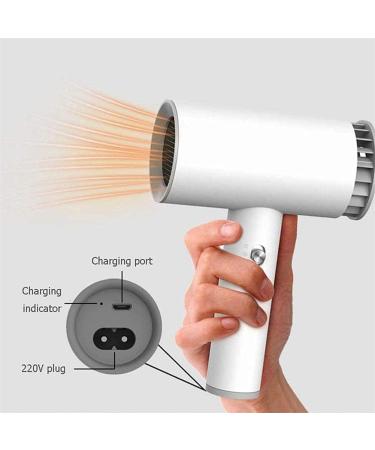 Lightweight Mini Blow Dryer USB Rechargeable Cordless Hair Dryer Cordless Travel Hair Dryer 2600mAh Suitable for Families Pregnant Women Child - Buy Online on GoSupps.com