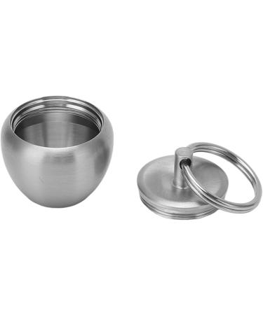 Stainless Steel Apple Shaped Pill Case - Portable Metal Medicine Box Keychain Holder for Travel & Outdoor Use - Buy Online on GoSupps.com