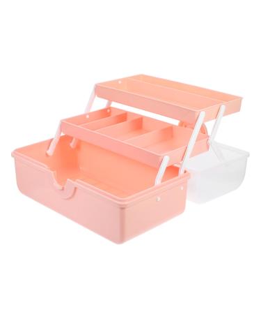 Mikinona Mikinona Cosmetic Storage Box Lipstick Makeup Brushes Nail Polish Organizer Case Beauty Organizer Skin Care and Makeup Organizer Nail Polish Storage Organizer Perfume Organizer Pink
